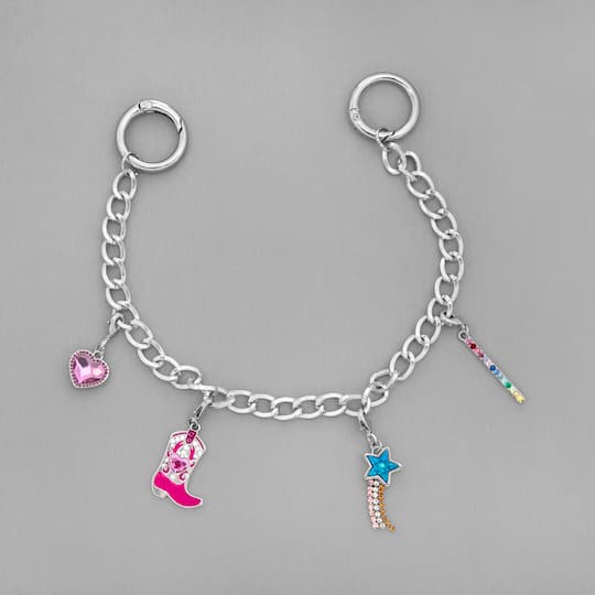 Dark Rose Filagree Heart Austrian Crystal Charm by Bead Landing™